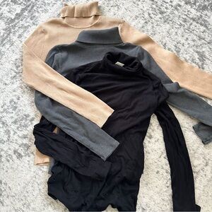 ⭐️3/$30⭐️ (bundle deal) bundle of 3 ribbed turtlenecks